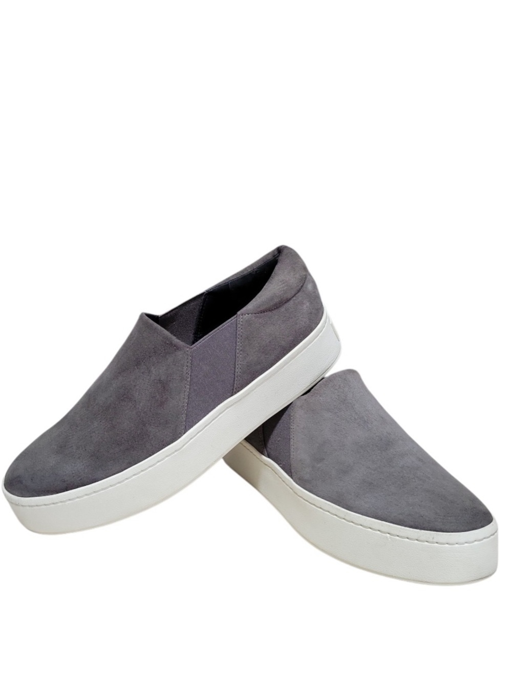 Vince Casual Women's Slip-On Suede Casual Gray Sneakers Sz(9.5M)